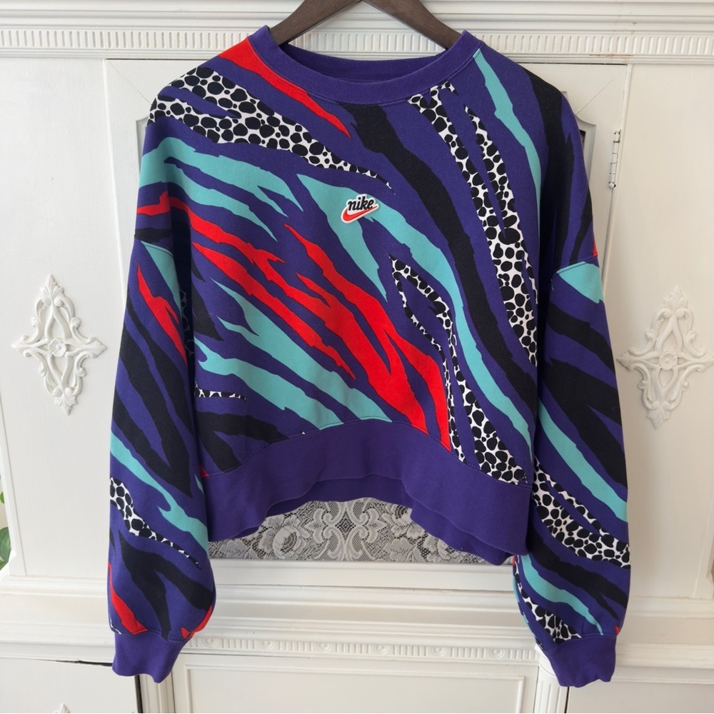 Nike  Airloom Retro Court Purple Print 
Matching Sweatshirt & Sweatpants Set - Picture 2 of 13